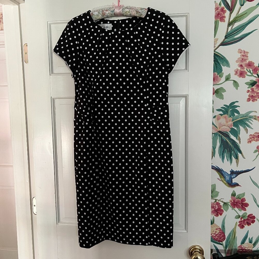 Sara Campbell Limited Edition Cap Sleeve Polka Dot dress Size 12 NWT